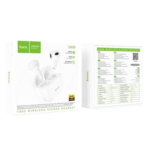 Hoco EW30 - Ecouteurs Sans Fil Bluetooth V5.3 - Hi-Fi Audio – Image 3