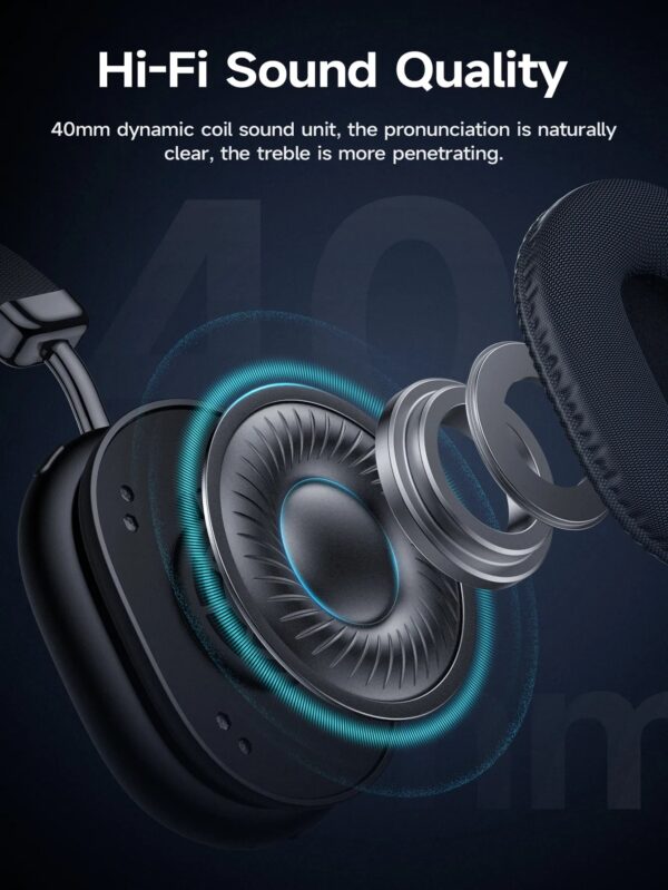 Hoco. W35 Max Original - Casque Sans Fil Bluetooth 5.3 avec 90H d'autonomie - Noir – Image 4