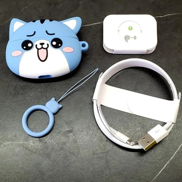 Hoco EW48 Cute Cat - Écouteurs Bluetooth 5.3 + Anti-Choc - Bleu – Image 2