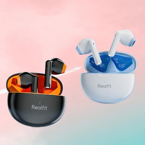 Realfit F2 - Ecouteurs Bluetooth - Blanc / Bleu – Image 7