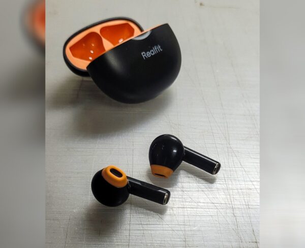 Realfit F2 - Ecouteurs Bluetooth - Noir / Orange – Image 2