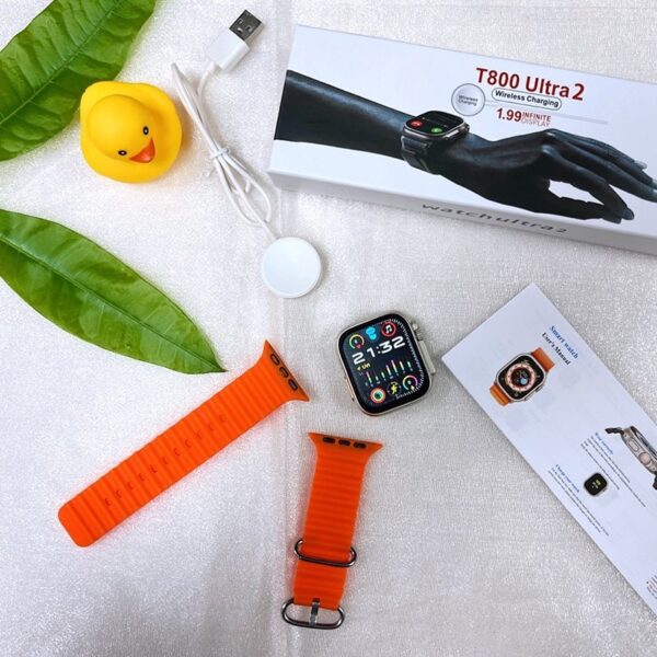 Smartwatch T800 Ultra 2 - Écran IPS 1,99 pouces - Orange – Image 7