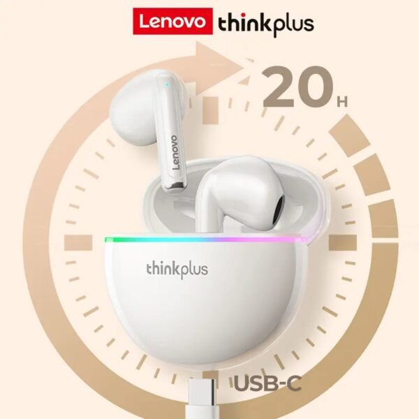 Lenovo XT97 - Ecouteurs Bluetooth - Blanc – Image 2