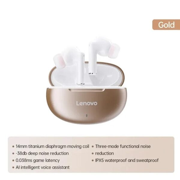 Lenovo TC3306 - Ecouteurs Bluetooth - Gold