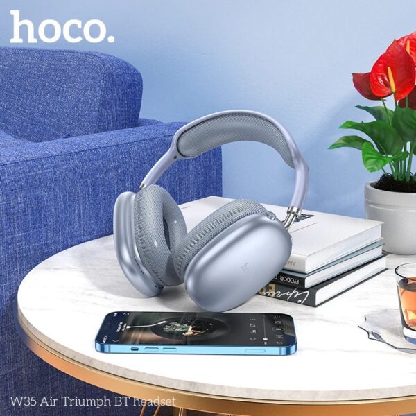 Hoco. W35 AIR – Casque Bluetooth 5.3 Avec 45h d’Autonomie - Bleu – Image 4