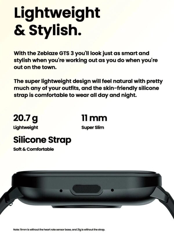 Smart Watch Zeblaze GTS 3 - Noir – Image 2