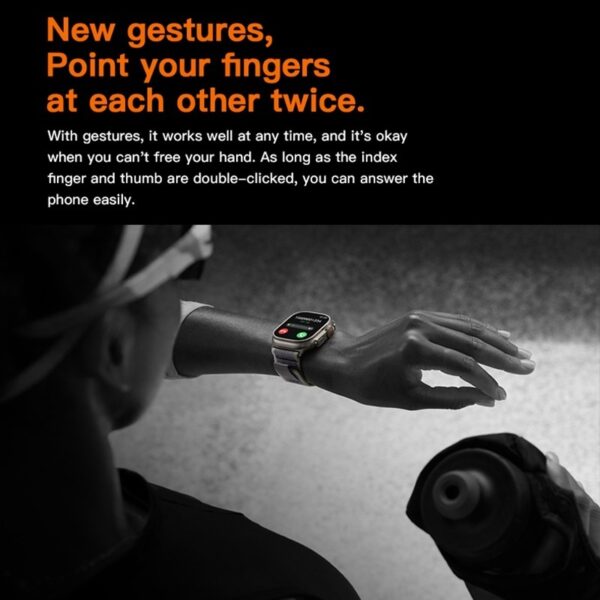 Smartwatch T800 Ultra 2 - Écran IPS 1,99 pouces - Orange – Image 5