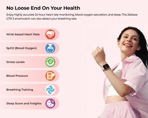 Smart Watch Zeblaze GTS 3 - Noir – Image 14