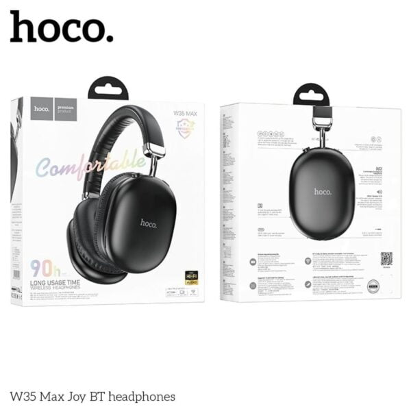 Hoco. W35 Max Original - Casque Sans Fil Bluetooth 5.3 avec 90H d'autonomie - Noir – Image 8