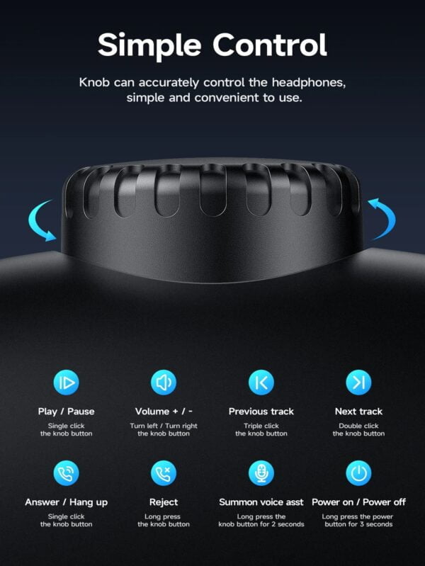 Hoco. W35 Max Original - Casque Sans Fil Bluetooth 5.3 avec 90H d'autonomie - Noir – Image 6