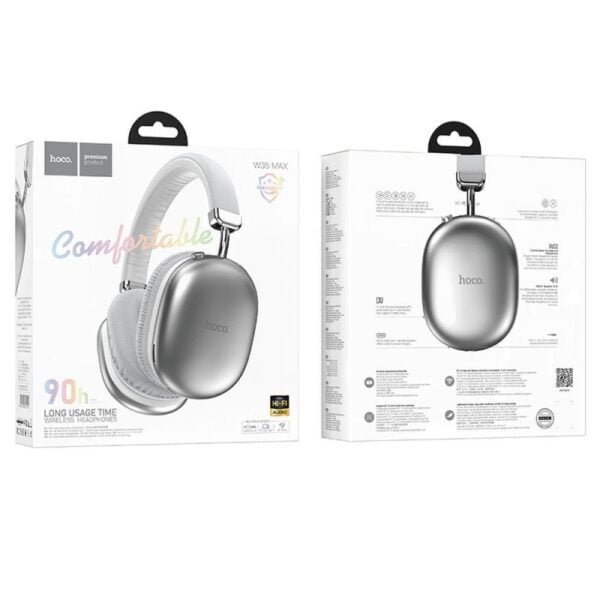 Hoco W35 Max Original - Casque Sans Fil Bluetooth 5.3 avec 90H d'autonomie - Gris – Image 6