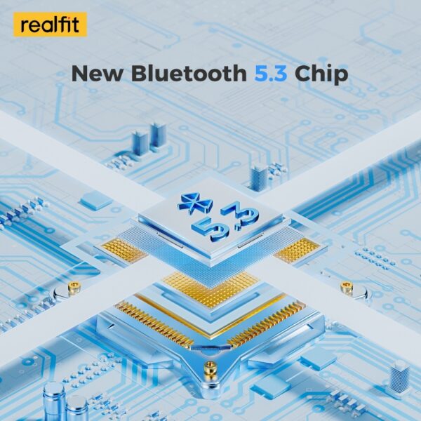Realfit F2 - Ecouteurs Bluetooth - Blanc / Bleu – Image 5