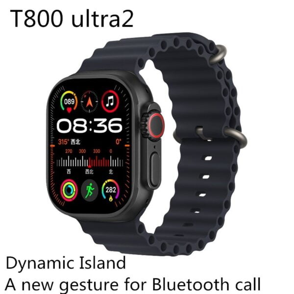 Smartwatch T800 Ultra 2 - Écran IPS 1,99 pouces - Noir