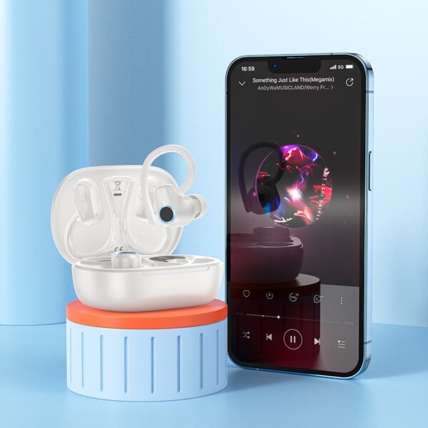 Écouteurs Bluetooth HOCO EQ8 Blanc : Confort et Qualité – Image 7