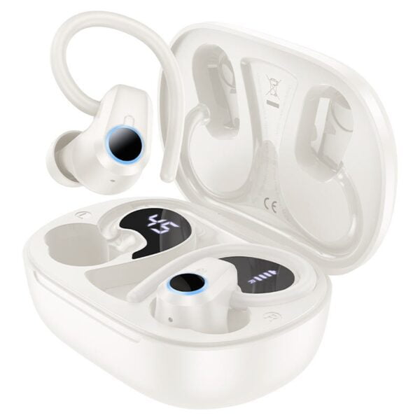 Écouteurs Bluetooth HOCO EQ8 Blanc : Confort et Qualité – Image 3