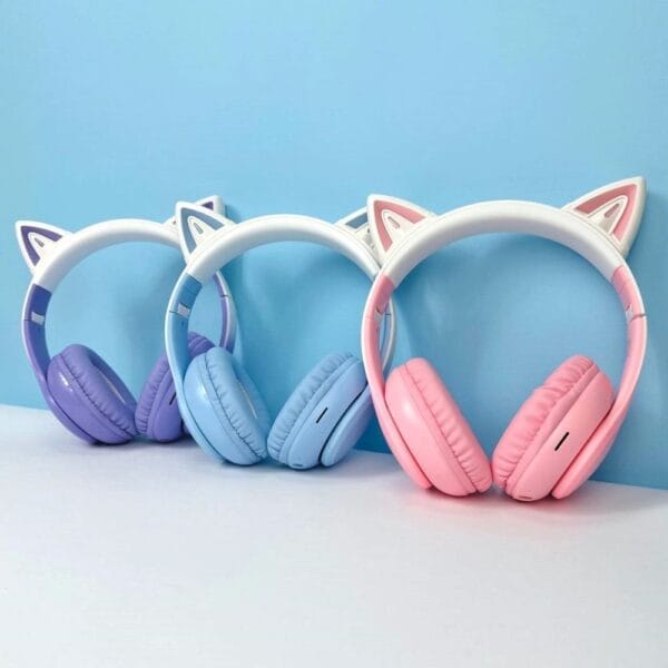 Hoco W42 - Casque Bluetooth 5.3 avec Éclairage RGB - Rose – Image 4