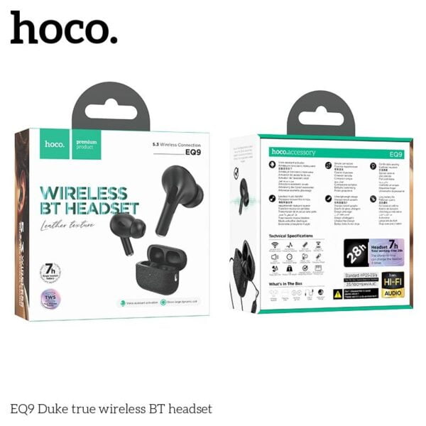 Hoco. EQ9 - Ecouteurs Bluetooth 5.3 avec 7h d'Autonomie – Image 5