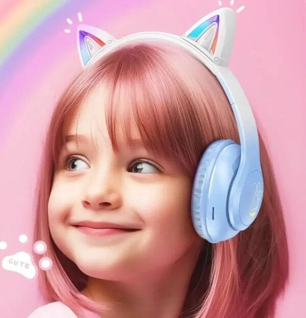 Hoco W42 - Casque Bluetooth 5.3 avec Éclairage RGB - Bleu – Image 10