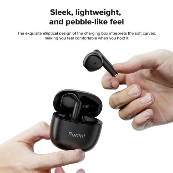 RealFit F1 - Écouteurs Bluetooth 5.3 - Noir – Image 4
