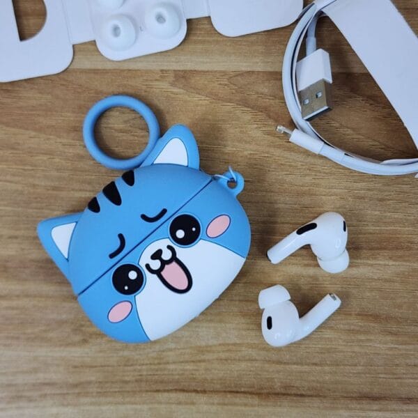 Hoco EW48 Cute Cat - Écouteurs Bluetooth 5.3 + Anti-Choc - Bleu – Image 10