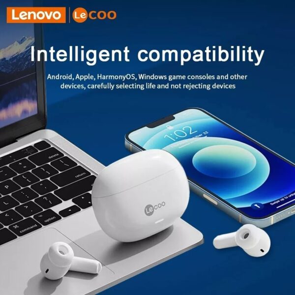Lenovo LeCOO EW322 - Ecouteurs Sans Fil Bluetooth 5.3 - Blanc – Image 9
