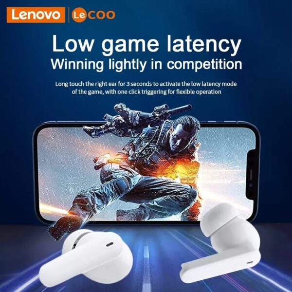 Lenovo LeCOO EW322 - Ecouteurs Sans Fil Bluetooth 5.3 - Blanc – Image 7