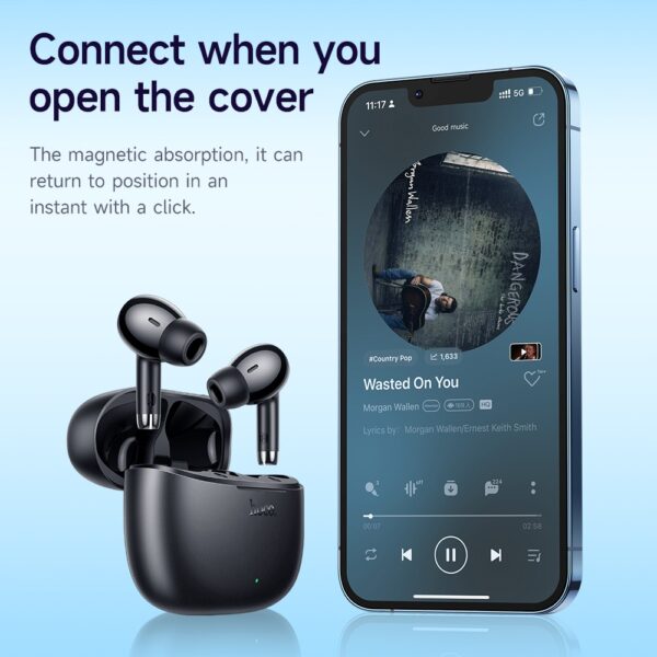 Hoco EQ2 Thought - Écouteurs Bluetooth 5.3 avec 7h d'Autonomie - Noir – Image 5