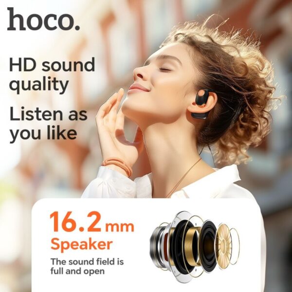 Hoco EA1 Spectrum - Ecouteurs Bluetooth 5.3 - 10h d'Autonomie Non-Stop - Gris – Image 9