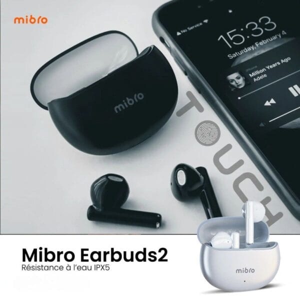 Mibro Earbuds 2 By Xiaomi - Ecouteurs Bluetooth 5.3 avec AI ENC & 6,5h d'Autonomie – Image 2