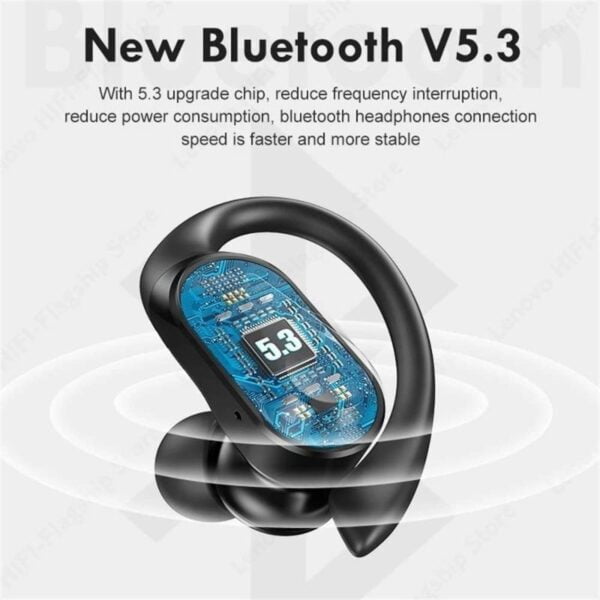 Lenovo LP75 – Écouteurs Bluetooth 5.3 avec ANC & 6h d’Autonomie  – Noir – Image 10