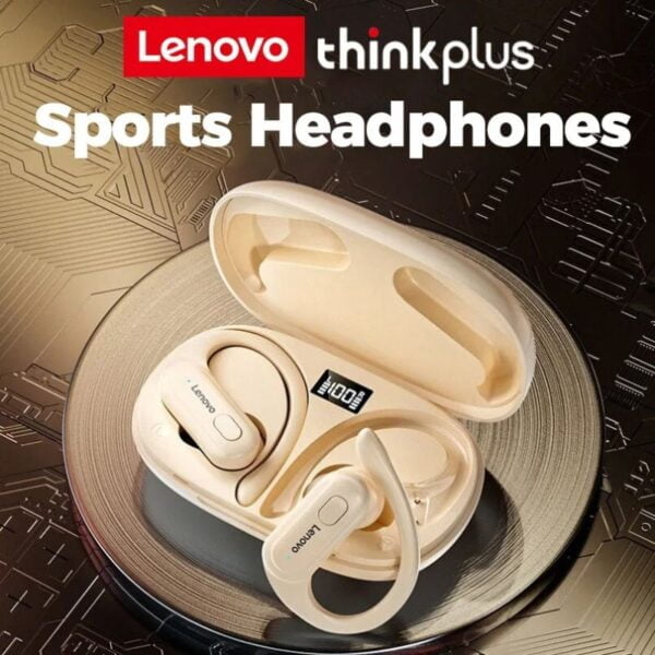 Lenovo XT60B - Écouteurs Bluetooth 5.3 avec 6,5h d'Autonomie - Beige