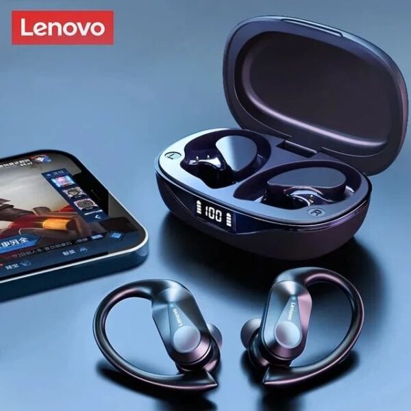 Lenovo LP75 – Écouteurs Bluetooth 5.3 avec ANC & 6h d’Autonomie  – Noir – Image 7