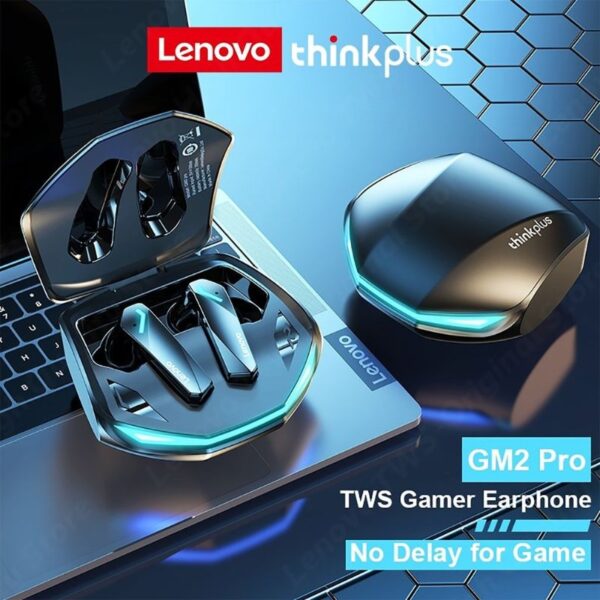 Lenovo GM2 PRO - Écouteurs Gaming Bluetooth 5.3 – Noir – Image 2
