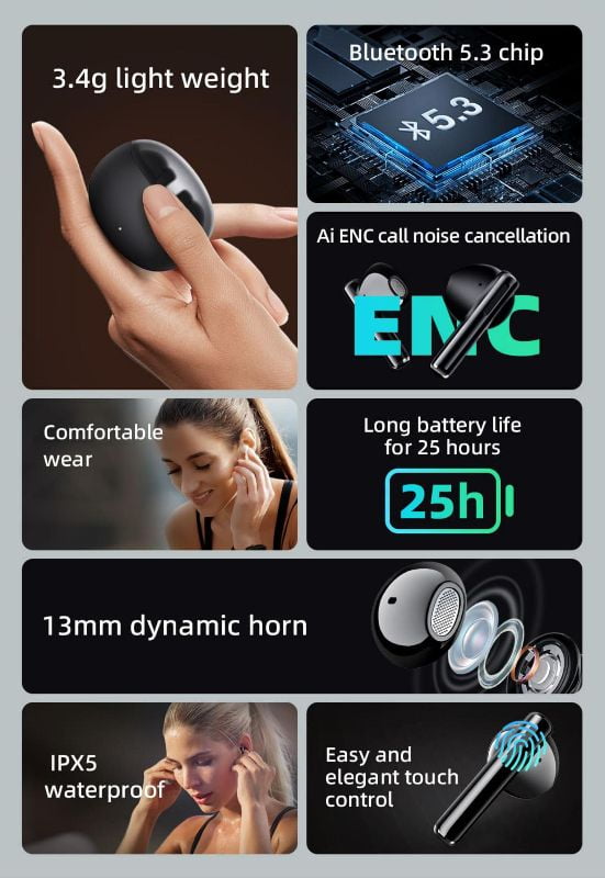Mibro Earbuds 2 By Xiaomi - Ecouteurs Bluetooth 5.3 avec AI ENC & 6,5h d'Autonomie Mibro Earbuds 2 By Xiaomi - Ecouteurs Bluetooth 5.3 avec AI ENC & 6,5h d'Autonomie