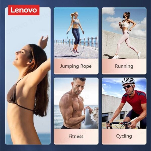 Lenovo LP75 – Écouteurs Bluetooth 5.3 avec ANC & 6h d’Autonomie  – Noir – Image 8