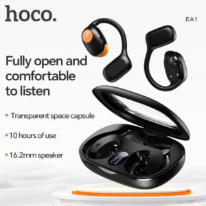 Hoco EA1 Spectrum - Ecouteurs Bluetooth 5.3 - 10h d'Autonomie Non-Stop - Noir