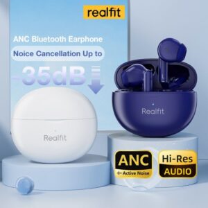 Realfit F2 Pro - Écouteurs Bluetooth 5.4 ANC / 4 Micros ENC