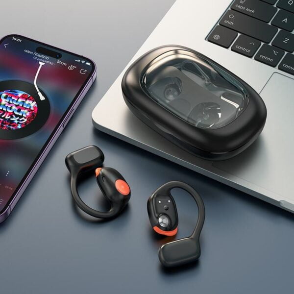 Hoco EA1 Spectrum - Ecouteurs Bluetooth 5.3 - 10h d'Autonomie Non-Stop - Noir – Image 10