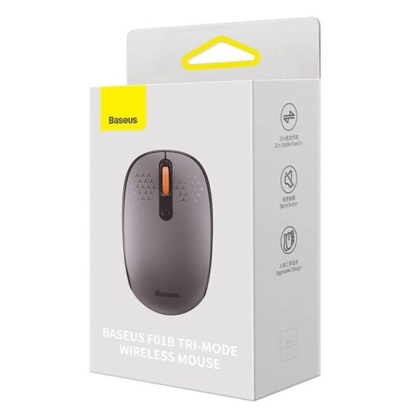 Baseus F01B Tri-Mode - Souris sans fil Bluetooth 5.0 Silencieuse - 800/1000/1600DPI – Image 10