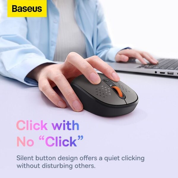 Baseus F01B Tri-Mode - Souris sans fil Bluetooth 5.0 Silencieuse - 800/1000/1600DPI