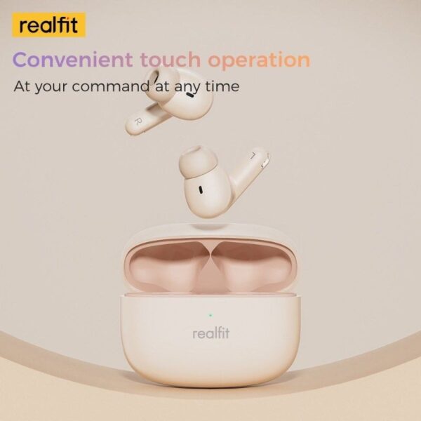 REALFIT F3 - Ecouteurs bluetooth 5.4 - ANC / Transparency Mode + 4 Micros ENC - Blanc – Image 5