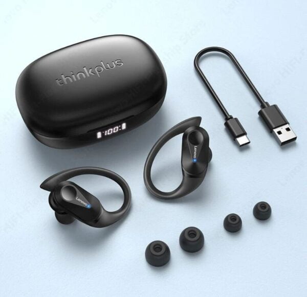 Lenovo LP75 – Écouteurs Bluetooth 5.3 avec ANC & 6h d’Autonomie  – Noir – Image 13