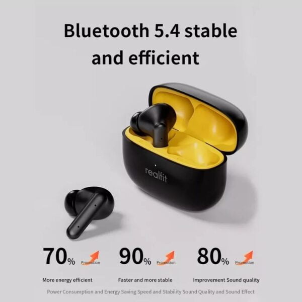 REALFIT F3 - Ecouteurs bluetooth 5.4 - ANC / Transparency Mode + 4 Micros ENC - Rose – Image 7