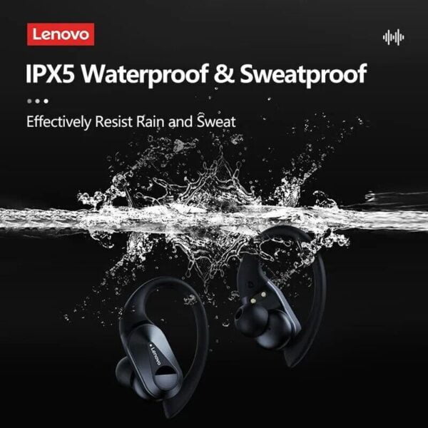 Lenovo LP75 – Écouteurs Bluetooth 5.3 avec ANC & 6h d’Autonomie  – Noir – Image 3