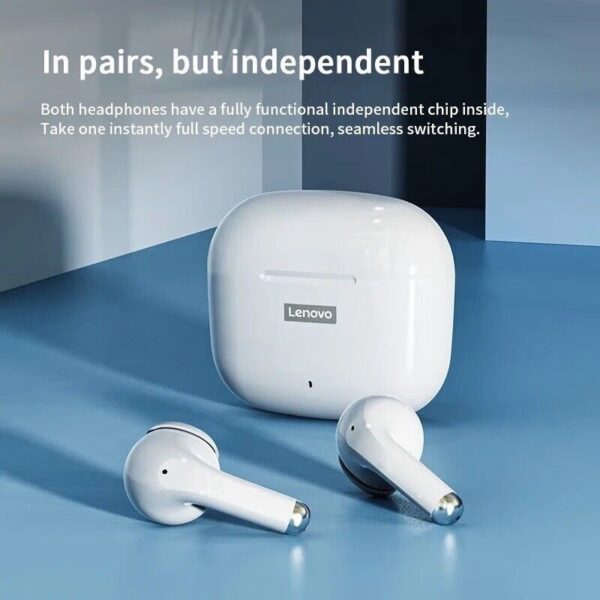Lenovo Lp40 Pro - Ecouteurs Sans Fil Bluetooth 5.1 Dual Mic - Blanc – Image 8