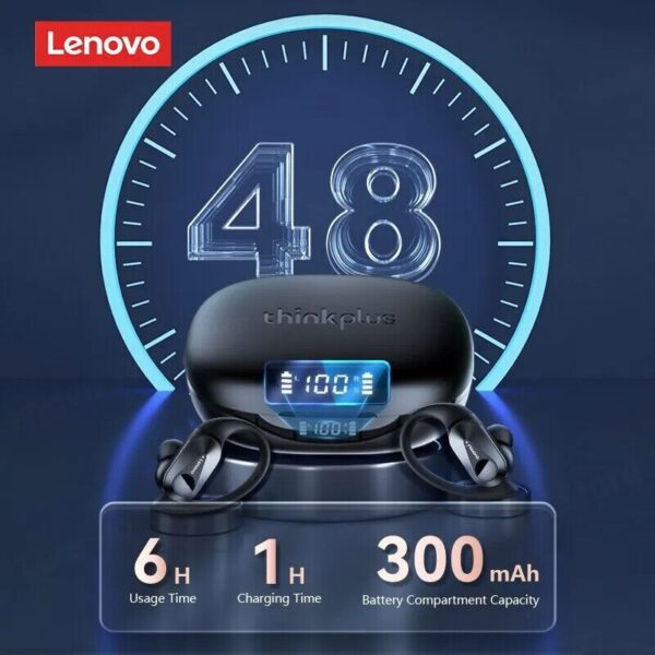 Lenovo LP75 – Écouteurs Bluetooth 5.3 avec ANC & 6h d’Autonomie  – Noir – Image 2