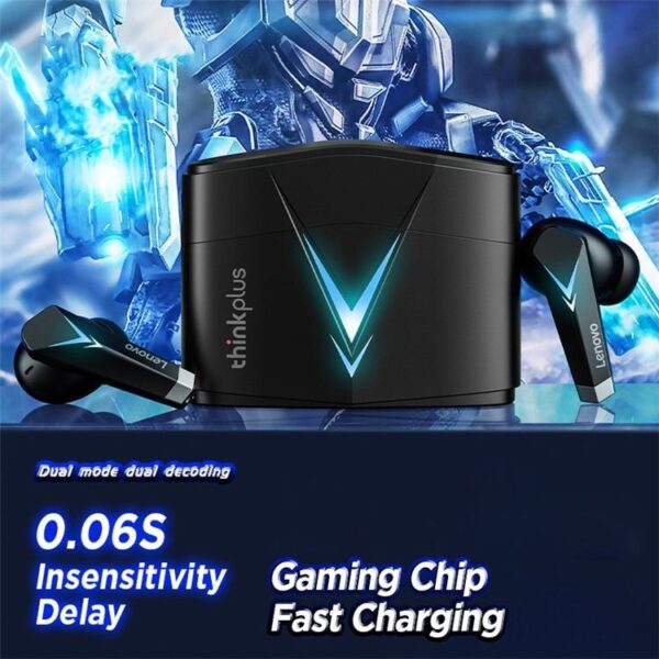 Lenovo ThinkPlus LP6 – Ecouteurs Gaming Bluetooth – Noir – Image 11