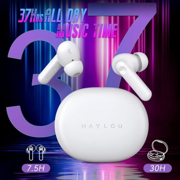 Xiaomi HAYLOU MoriPods ANC - Ecouteurs Bluetooth avec 8h d'Autonomie - Blanc – Image 8