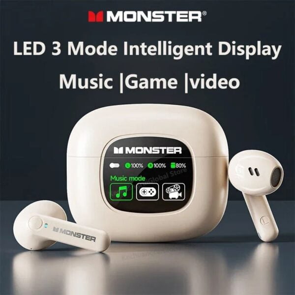 Monster Airmars XKT20 – Ecouteurs Gaming Bluetooth 5.4 - Smart LED avec 3 Modes – Image 4