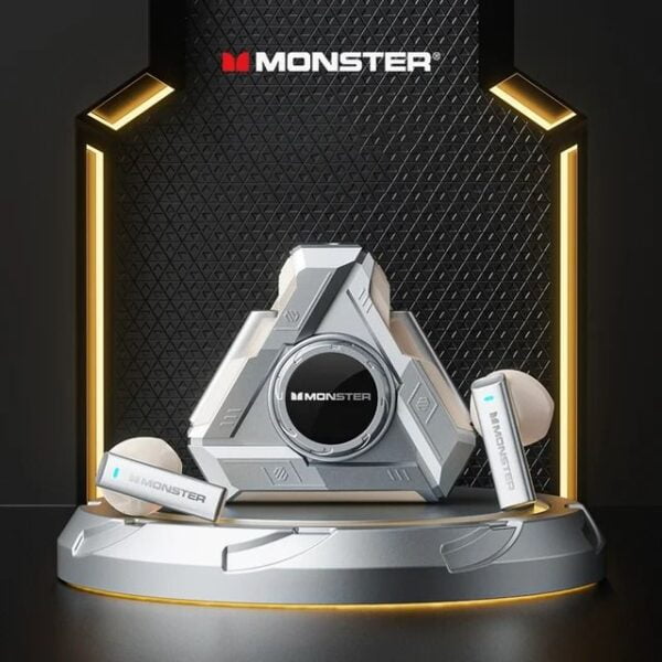 Monster Airmars XKT22 - Ecouteurs Gaming Bluetooth 5.4 with ANC - Silver